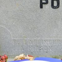 LAFFINEUR Félix Marbrier sur le monument
