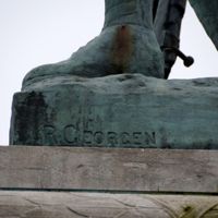 GEORGEN R. Sculpteur sur le monument
