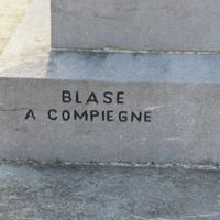 BLASE Eugène Entrepreneur de monuments funéraires sur le monument