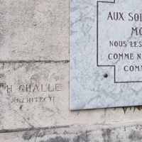 CHALLE Henry Architecte sur le monument