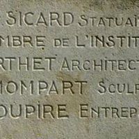 SOUPIRE G. Entrepreneur sur le monument